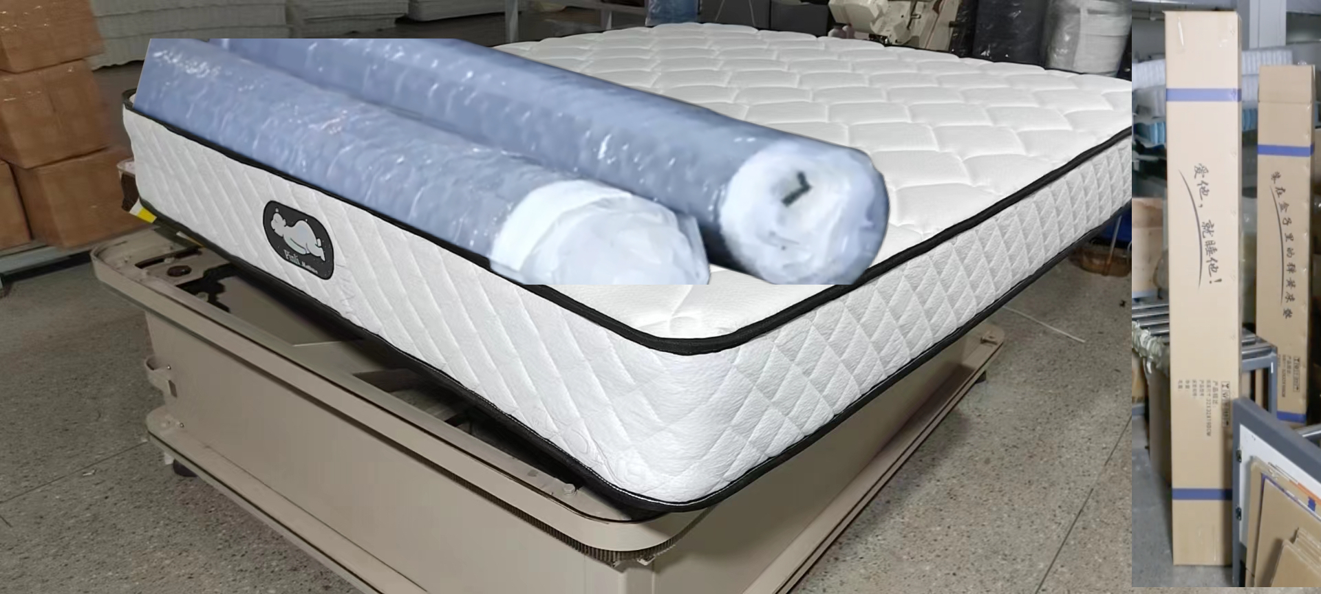 Final product roll up into box